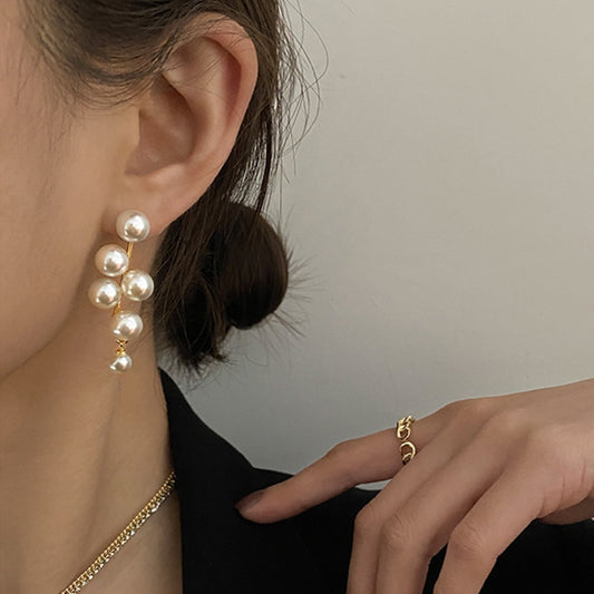 White Pearl Earrings